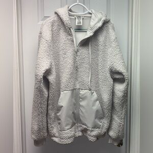 Adidas Sherpa Fleece Zip-Up Hoodie | Women’s L